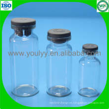 Vial de vidrio transparente